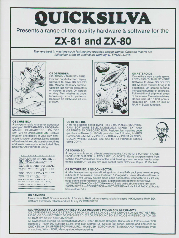 QS Defender Magazine Advertisement (Magazine Advertisements): Sync (U.S.A.), Volume 2 Number 2 (March/April 1982)